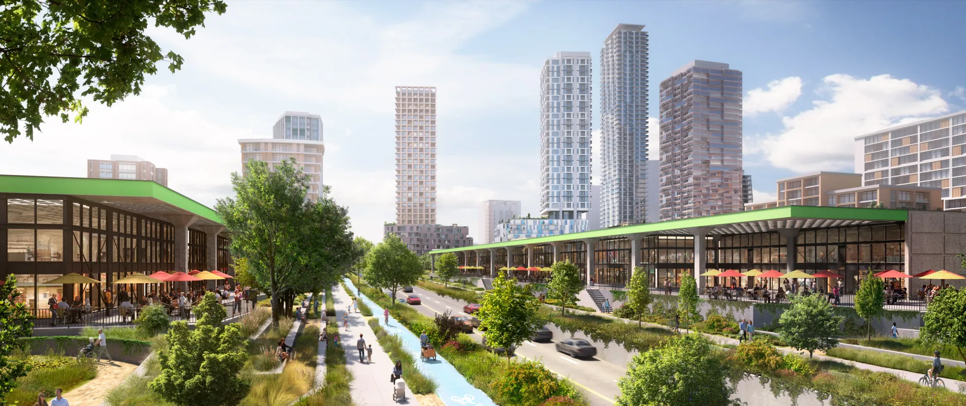 Rendering of Downsview West buildings 