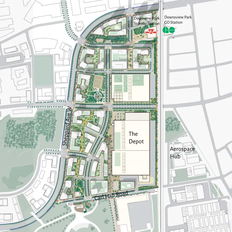 Aerial map of Downsview West district 