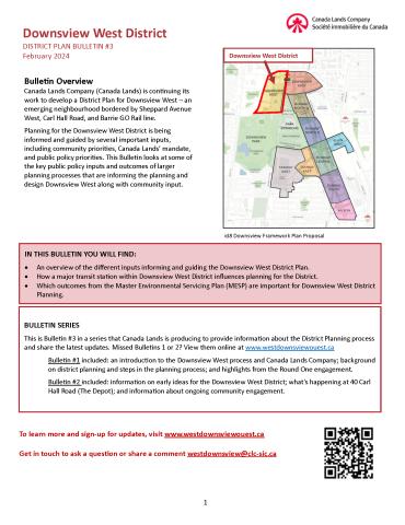 First page of the Community Bulletin Three